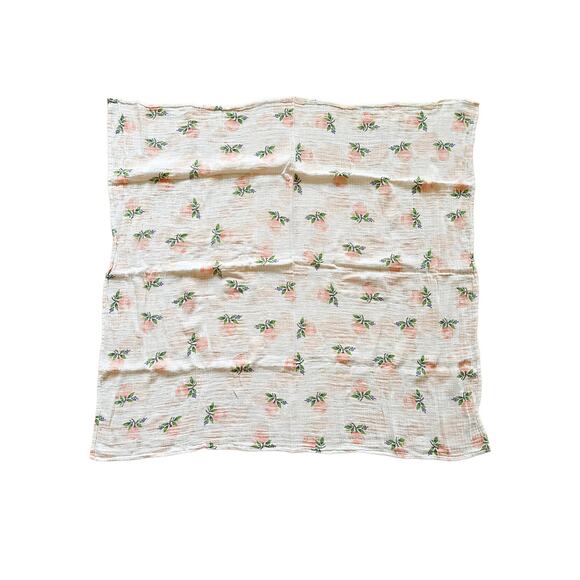 Little Unicorn Peony Floral Muslin Swaddle Blanket One Size - Picture 3 of 4